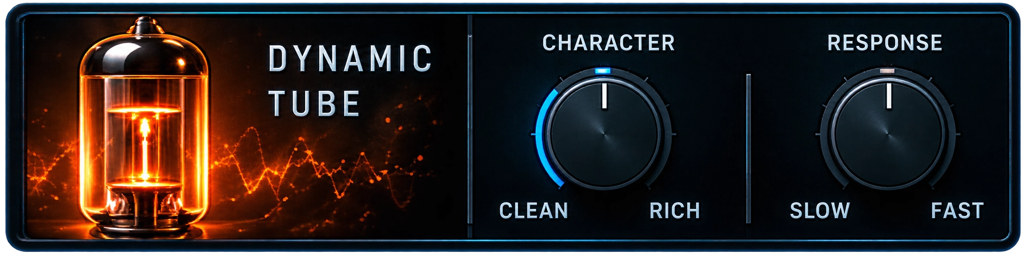 sat-forge-dynamic-tube-saturation-character SAT FORGE Dynamic Tube saturation control for program-dependent harmonic character, analog warmth and responsive processing
